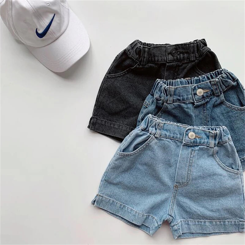 Clearance 80cm 2278C Children Pants Denim Short Summer Korean Children's Simple Casual Denim Shorts - PST PS Tradings