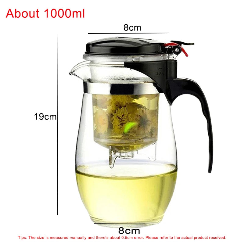 Hohe qualität Hitze Beständig Glas Tee topf Chinesische teegeschirr kung fu Tee-Set Puer Wasserkocher Kaffee Glas topf Bequem Büro teekanne