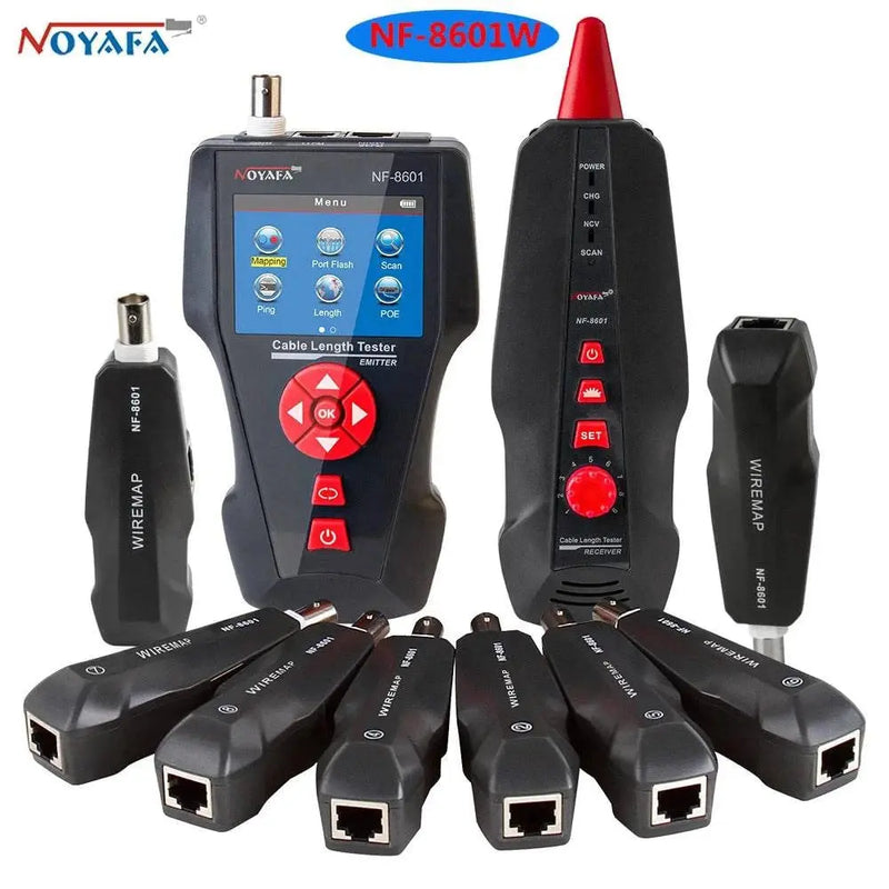 Original Noyafa NF-8601W Multifunction Network Cable Tester RJ45 RJ11 BNC POE PING Crosstalk Test Network Wire Cable Tracker - Property & Safety Tradings