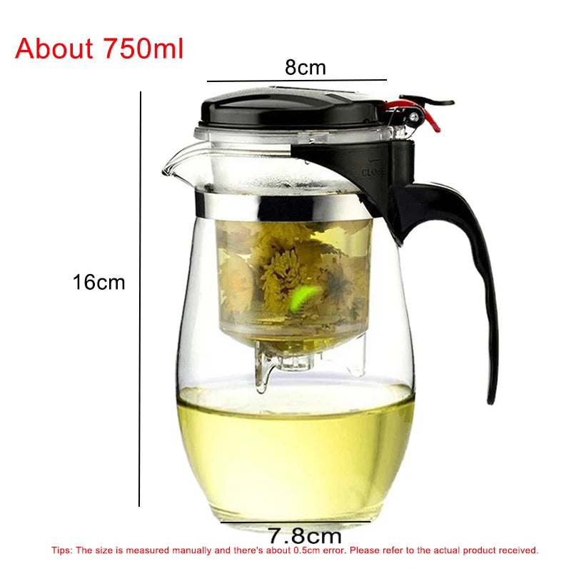 Hohe qualität Hitze Beständig Glas Tee topf Chinesische teegeschirr kung fu Tee-Set Puer Wasserkocher Kaffee Glas topf Bequem Büro teekanne