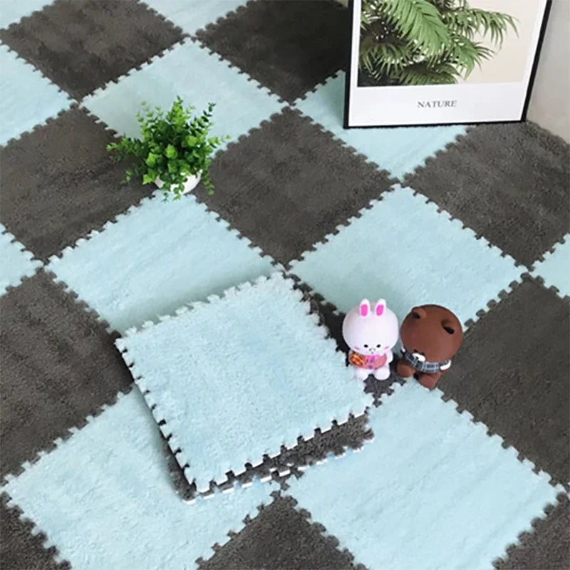 20pcs Soft Floor Mat for Kids, Stain Resistant Living Room Rug, Interlocking Puzzle Mat for Baby Crawling, Bedroom Carpet