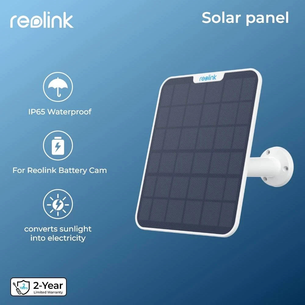 Reolink Solar Panel with 4m cable for Reolink rechargeable battery cameras Solar Panel for Argus 3 Pro/Argus PT/Trackmix/Duo 2 - Property & Safety Tradings