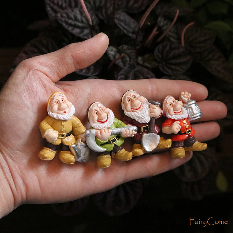 Miniature Fairy Garden Gnomes Figurines Set Resin Animals Mini Small Funny Dwarf Decorations Statues Ornaments Collection Indoor - PST PS Tradings