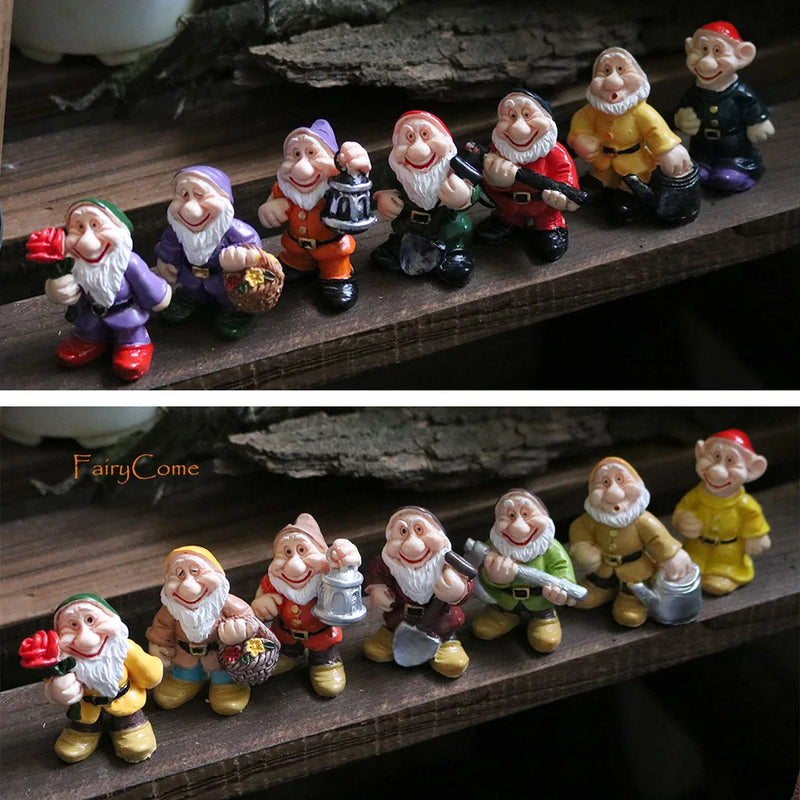 Miniature Fairy Garden Gnomes Figurines Set Resin Animals Mini Small Funny Dwarf Decorations Statues Ornaments Collection Indoor - PST PS Tradings