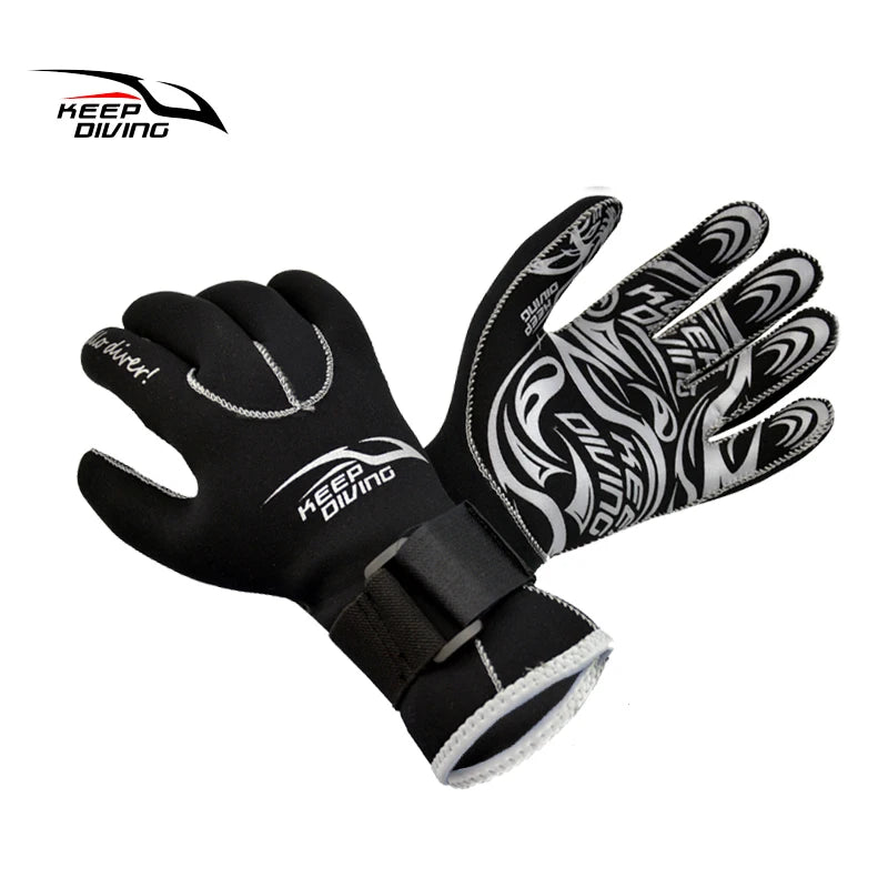 KEEP DIVING 3MM Genuine Neoprene Gloves Anti Scratch and Keep Warm for Scuba Diving Winter Swim Spearfishing Kayaking Surfing - PST PS Tradings