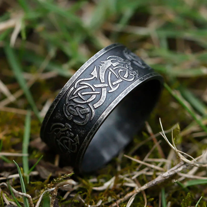 2023 NEW Wholesale 316L Stainless steel Odin Norse Viking Amulet dragon Men Ring Fashion Jewelry for Gift free shipping - PST PS Tradings