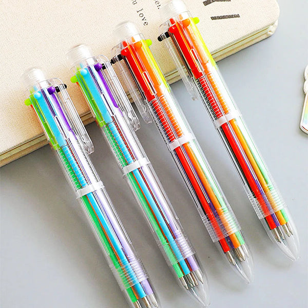 5/10 Pcs Cute Transparent 6 Colors Kids Party Gift Prize Ballpoint Pen Office Stationery Gift Back to School Kindergarten Prize - PST PS Tradings