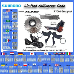 Shimano 105 R7000 Groupset Road Bike Bicycle Set CS-R7000 12-25T/11-34T/11-32T/11-30T/11-28T CN-HG601 ST-R7000 RD-R7000 FD-R7000 - Property & Safety Tradings