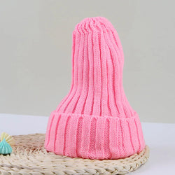 Solid Color Knitted Baby Beanie Winter Spring Warm Crochet Boys Girls Hat Toddler Kids Cap Baby Bonnet Hat - PST PS Tradings