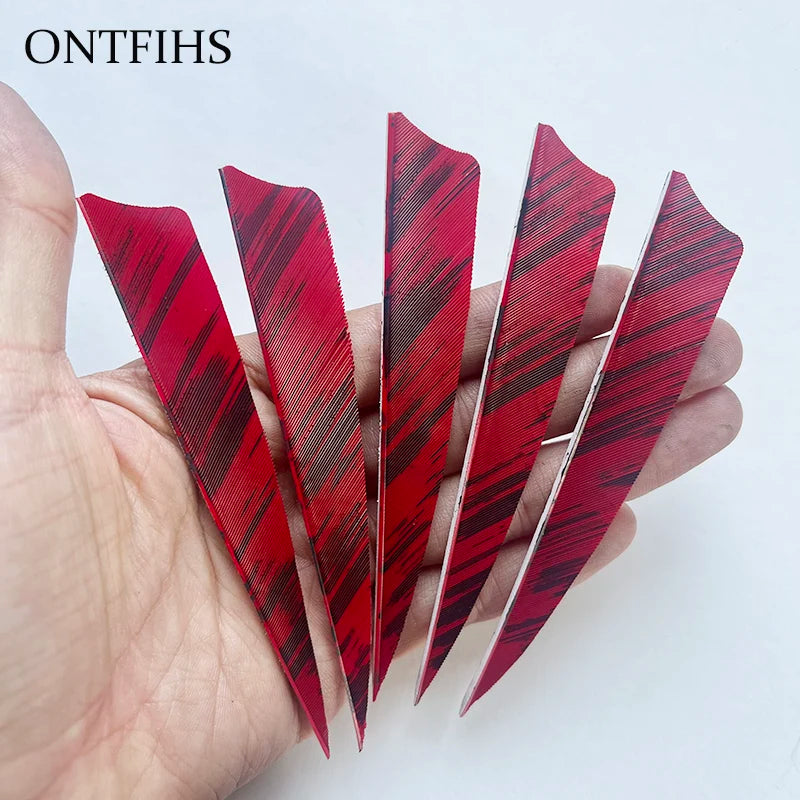 25 Pcs 4 Inch Hunting Arrow Feather Shield Cut Archery Real Turkey Cut Fetches Feathers for Arrows DIY - Property & Safety Tradings