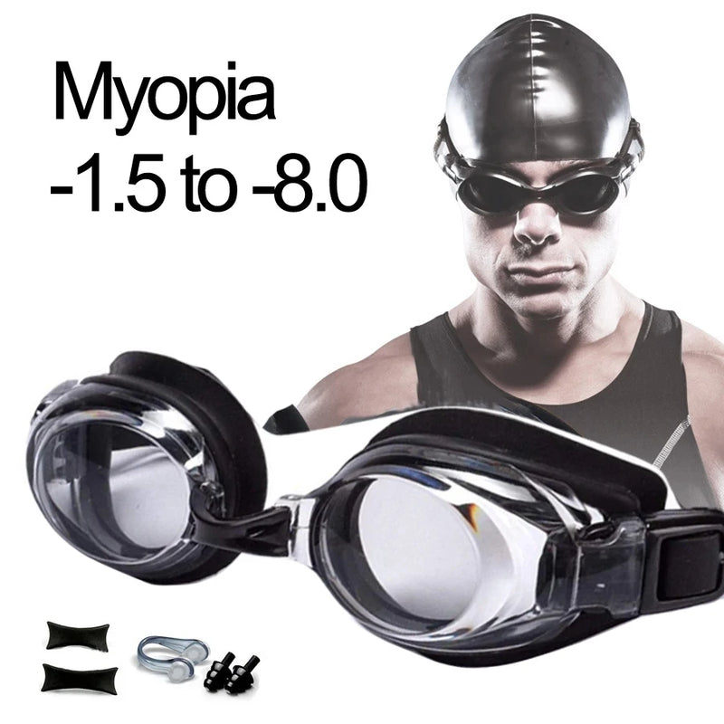 Swimming Goggles Myopia Professional Anti-fog UV Swimming Glasses Men Women Silicone Diopters Swim Sports Eyewear Optional Case - PST PS Tradings