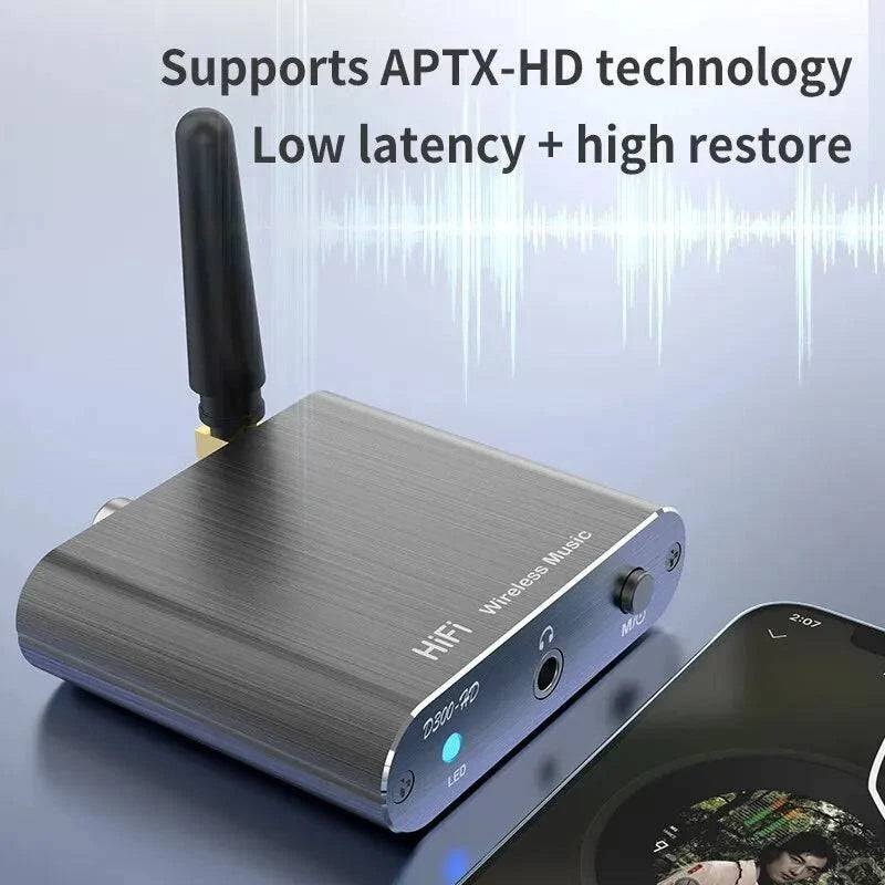 AptX-HD Bluetooth 5.2 Receiver HIFI Music Wireless Audio Adapter with 3.5mm Aux Toslink/Coaxial Output For Speaker Amplifer Car - PST PS Tradings