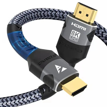 8k HDMI-Kabel 2,1 48 Gbit/s Hochgeschwindigkeits-HDMI-geflochtene Cord-4K @ 120Hz 8k @ 60Hz, dts: x, HDCP 2,2 & 2.3, HDR 10 für kompatiblen Laptop/PS5