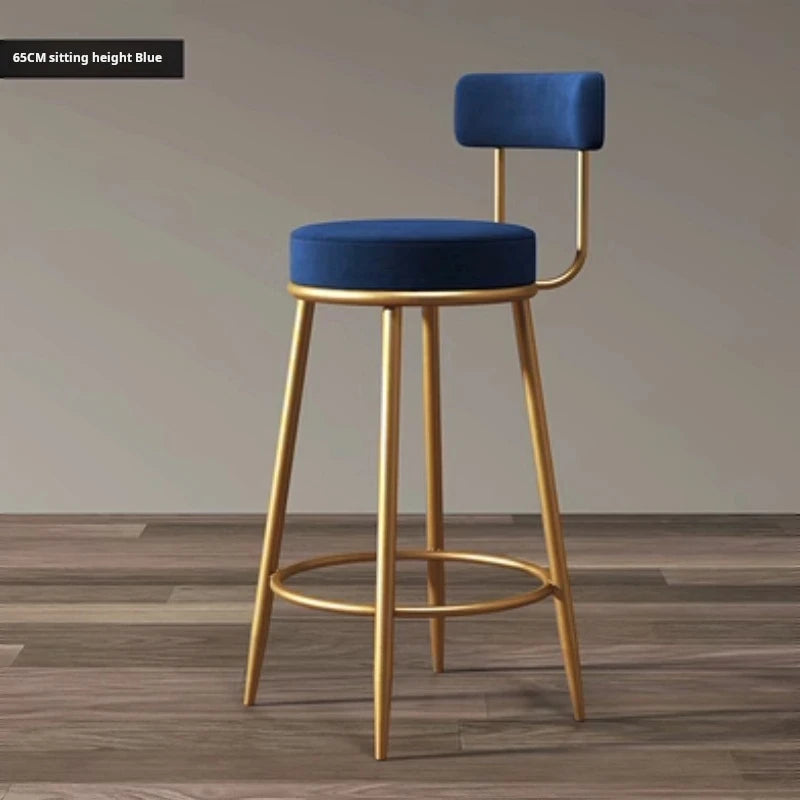 Moderne Einfachheit nordischen Barhocker ins Licht Luxus Bar stuhl Design Hocker nach Hause mit Rückenlehne Leders essel Theke Arbeits hocker