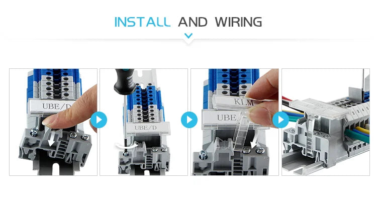 End Bracket Stop For NS35 DIN Rail Terminal Block E/UK E/UK2 EW35 WKF35 249-117 End Clamp For Universal Connector Marker Holder - PST PS Tradings