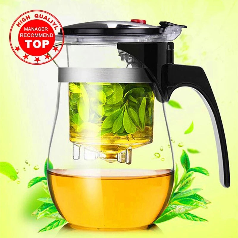 Hohe qualität Hitze Beständig Glas Tee topf Chinesische teegeschirr kung fu Tee-Set Puer Wasserkocher Kaffee Glas topf Bequem Büro teekanne