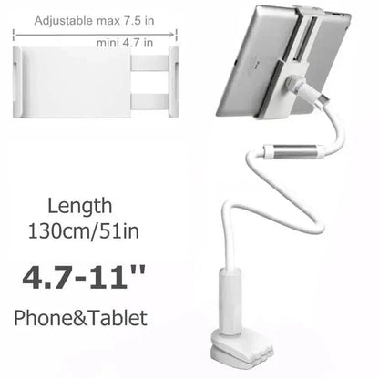 Desktop Phone Tablet Stands 130cm Tablet Holder Adjustable Mount For Tablet 4.0 To 11 inch Bed Tablet PC Stand Metal Support - PST PS Tradings