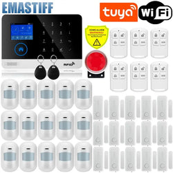 Wireless Tuya APP SIM GSM Home RFID Burglar Security LCD Touch Keyboard WIFI GSM Alarm System Sensor kit Russian,Spanish Voice - Property & Safety Tradings