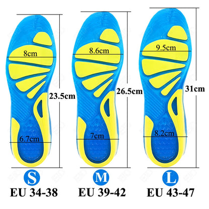 EiD Silicon Gel Insoles Foot Care for Plantar Fasciitis orthopedic Massaging Shoe Inserts Shock Absorption Shoe pad Unisex