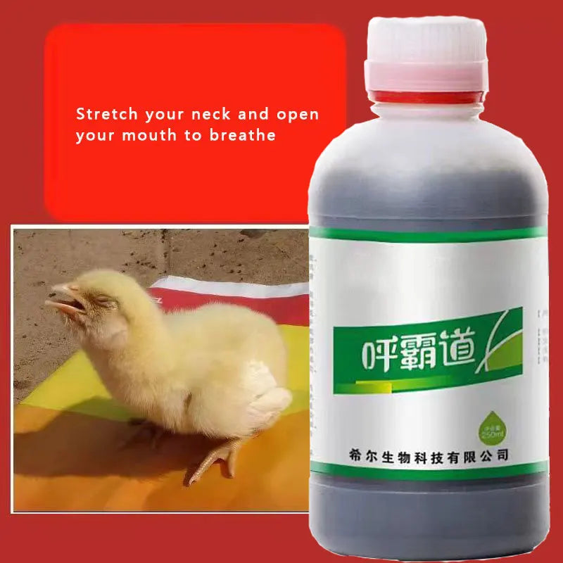 Duck, Goose, Chicken, Pig, Cow, Respiration, Cough, Phlegm, Bronchitis, Nutrient Solution 250ml - PST PS Tradings