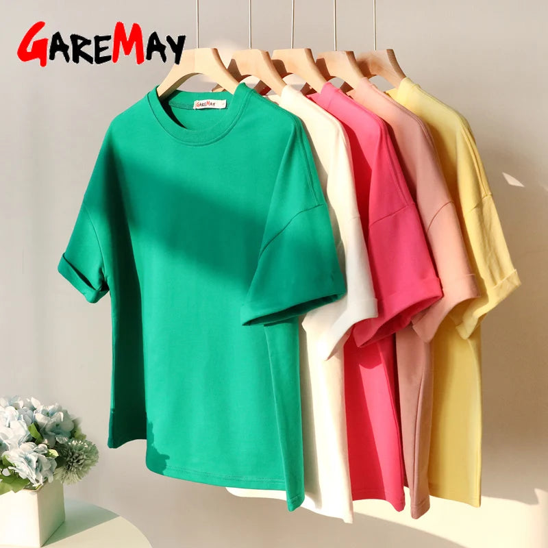 Summer Women's Tracksuit Suit Shorts With T-shirt Two Piece Set Top Loose Oversize Cotton Green Women Classic Casual Sportswear - Property & Safety Tradings