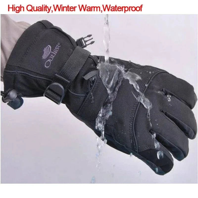 1pair Black Snow Ski Gloves Waterproof -30 Winter Warm Snowboard Gloves Men Women Motocross Windproof Cycling Motorcycle HEAD - PST PS Tradings