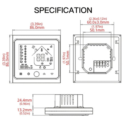 MOES WiFi Water/Electric Floor Heating Thermostat Gas Boiler Temperature Controller Smart Alexa tuya Google Voice zigbee Control - Property & Safety Tradings