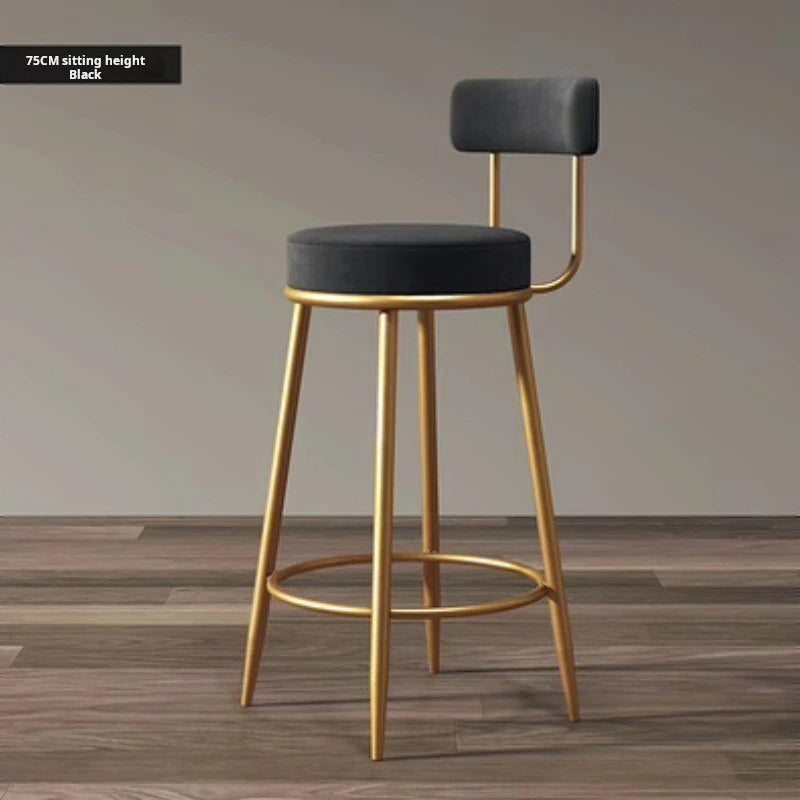 Moderne Einfachheit nordischen Barhocker ins Licht Luxus Bar stuhl Design Hocker nach Hause mit Rückenlehne Leders essel Theke Arbeits hocker