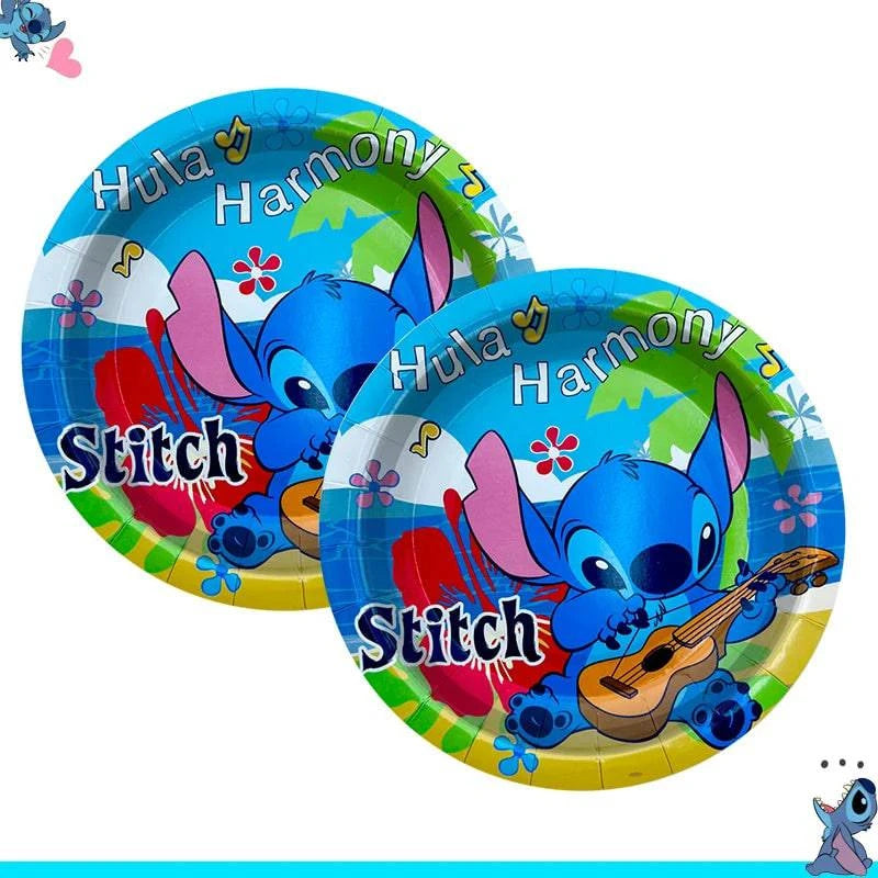 Stitch Decoration Birthday Lilo and Stitch Balloons Noise Maker Disposable Tableware Tablecloth Cups Plates Napkins Party Kit - Property & Safety Tradings