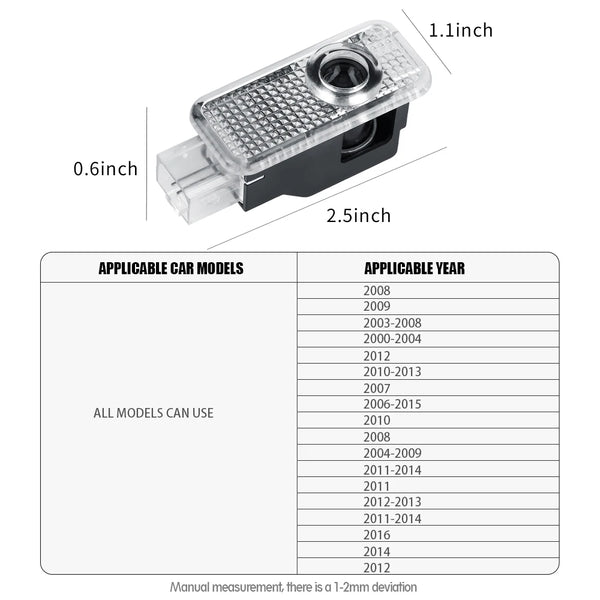 For Audi A3 8V 8P A6L A5 A7 Q3 Q5 Q7 A4 B5 B6 B7 B8 A1 RS TT S3 S6 Sline Quattro Car Door HD Welcome Light Laser Projector Lamp - PST PS Tradings