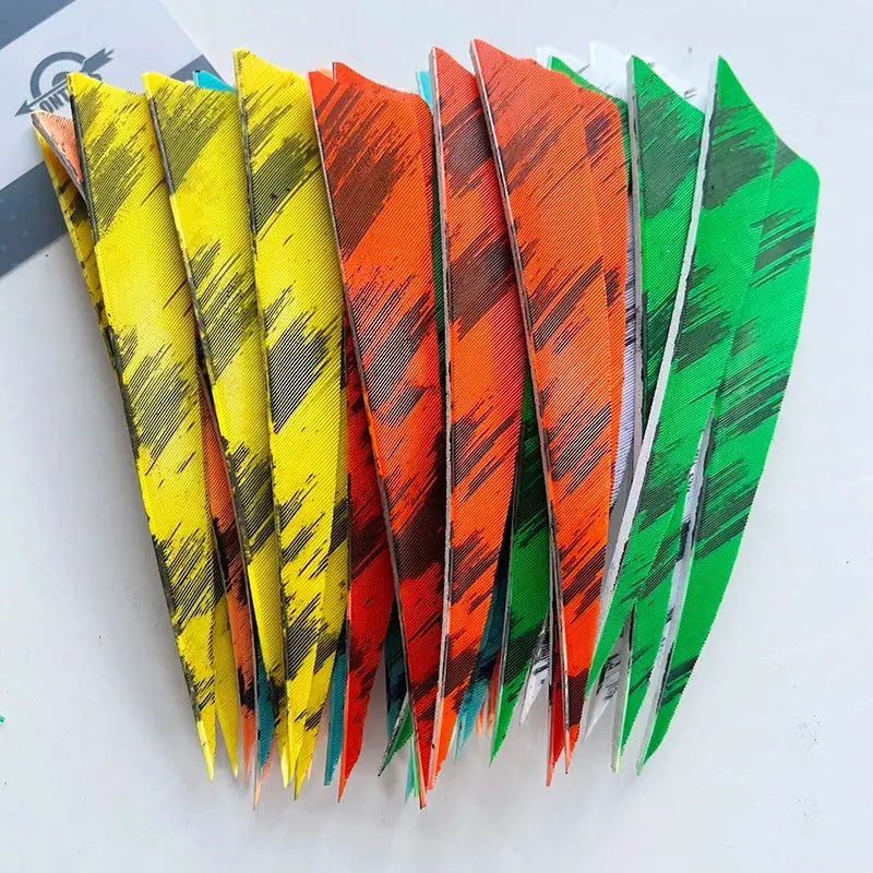 25 Pcs 4 Inch Hunting Arrow Feather Shield Cut Archery Real Turkey Cut Fetches Feathers for Arrows DIY - Property & Safety Tradings