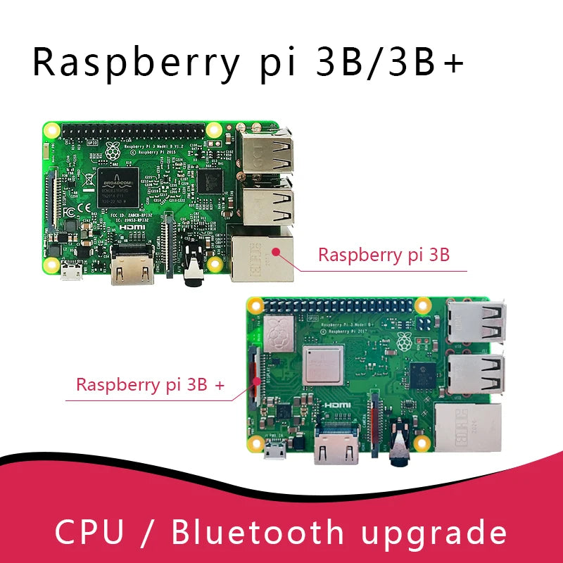 Original Raspberry Pi 3 Model B /3B+ Plus BCM2837 1.2G ,Raspberry Pi 3 B+ with 2.4G & 5G WIFI 4.2 Bluetooth and PoE