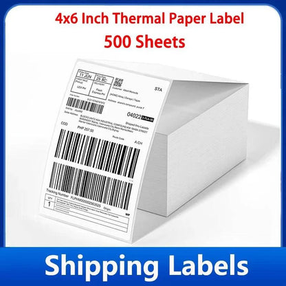 4x6 Inch 500sheets Thermal Shipping Self-adhesive Label Printer Shipping Labels Oil-Proof Labels All-Purpose Sticker Label Paper - PST PS Tradings