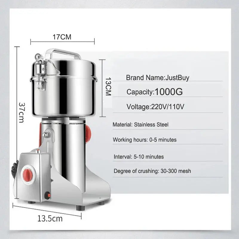 Parts Free Big Capacity 800G 3000W Herb Grinder Coffee Machine Grain Spices Mill Medicine Wheat Mixer Dry Food Grinder - Property & Safety Tradings