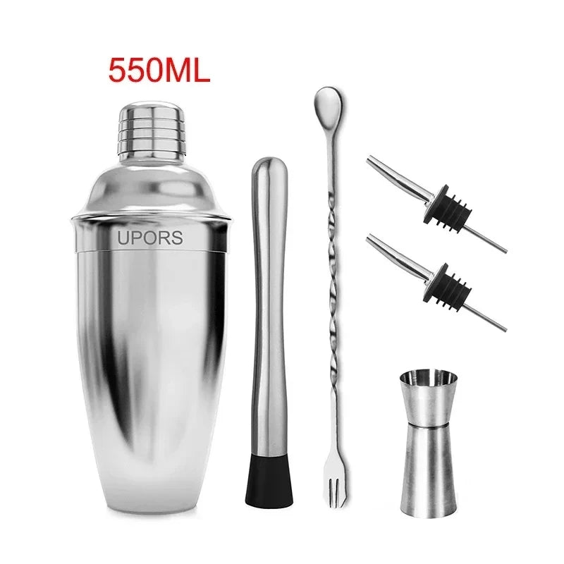 UPORS 550ML/750ML Cocktail Shaker Mixer Edelstahl Wein Martini Boston Shaker Für Bartender Trinken Party Bar werkzeuge