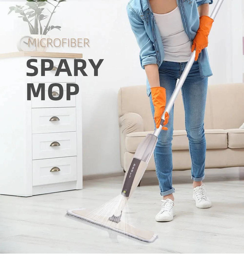 Spray Floor Mop with Reusable Microfiber Pads 360 Degree Handle Mop for Home Kitchen Laminate Wood Ceramic Tiles Floor Cleaning - PST PS Tradings