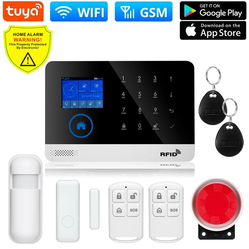 DIY W2B PG103 Alarm Sensor for Home Burglar Security 433MHz WiFi GSM Alarm System Wireless Tuya Smart House App Control - PST PS Tradings