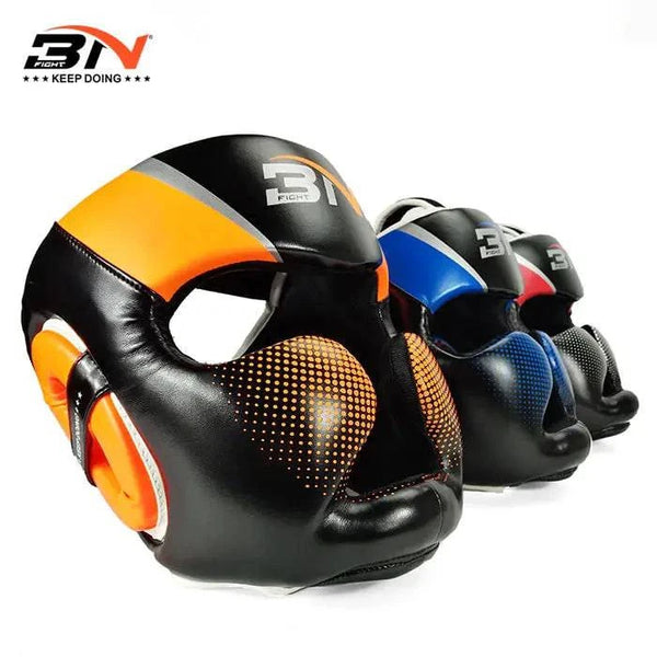 BN Children Youth Adults Women Men Boxing Helmet MMA Muay Thai Sanda Kickboxing Taekwondo Protective Headgear DEO - PST PS Tradings