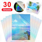 30/50 Sheets Cold Laminating Film Self-Adhesive A4 Transparent Holographic Overlay Lamination Film Waterproof Sticker Paper film - PST PS Tradings