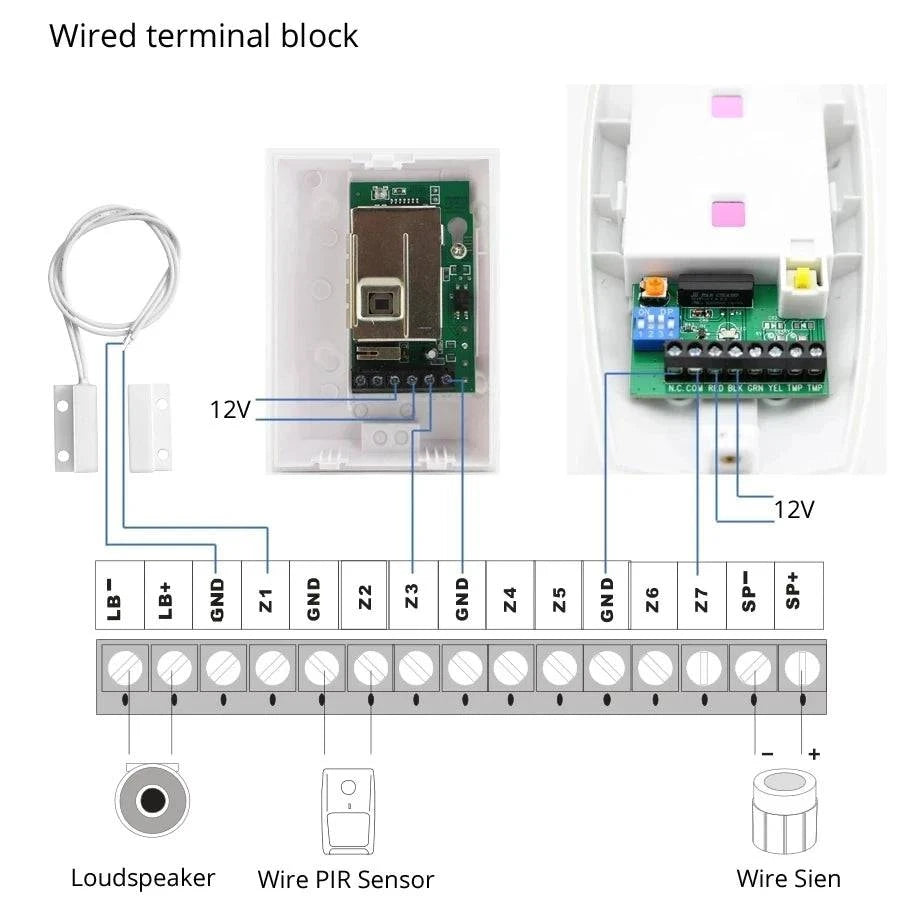 IOS Android APP Wired Wireless Home Security Tuya WIFI PSTN GSM Alarm System Intercom Remote Control Autodial Siren Sensor Kit - Property & Safety Tradings