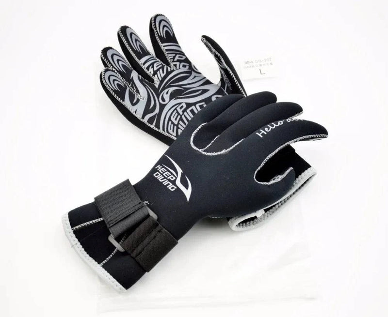 KEEP DIVING 3MM Genuine Neoprene Gloves Anti Scratch and Keep Warm for Scuba Diving Winter Swim Spearfishing Kayaking Surfing - PST PS Tradings