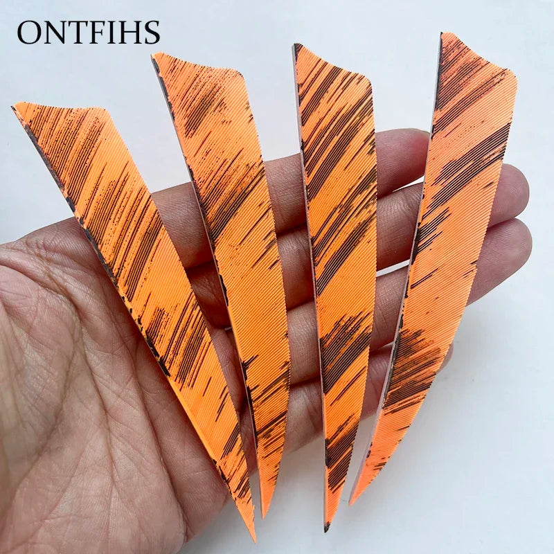 25 Pcs 4 Inch Hunting Arrow Feather Shield Cut Archery Real Turkey Cut Fetches Feathers for Arrows DIY - Property & Safety Tradings