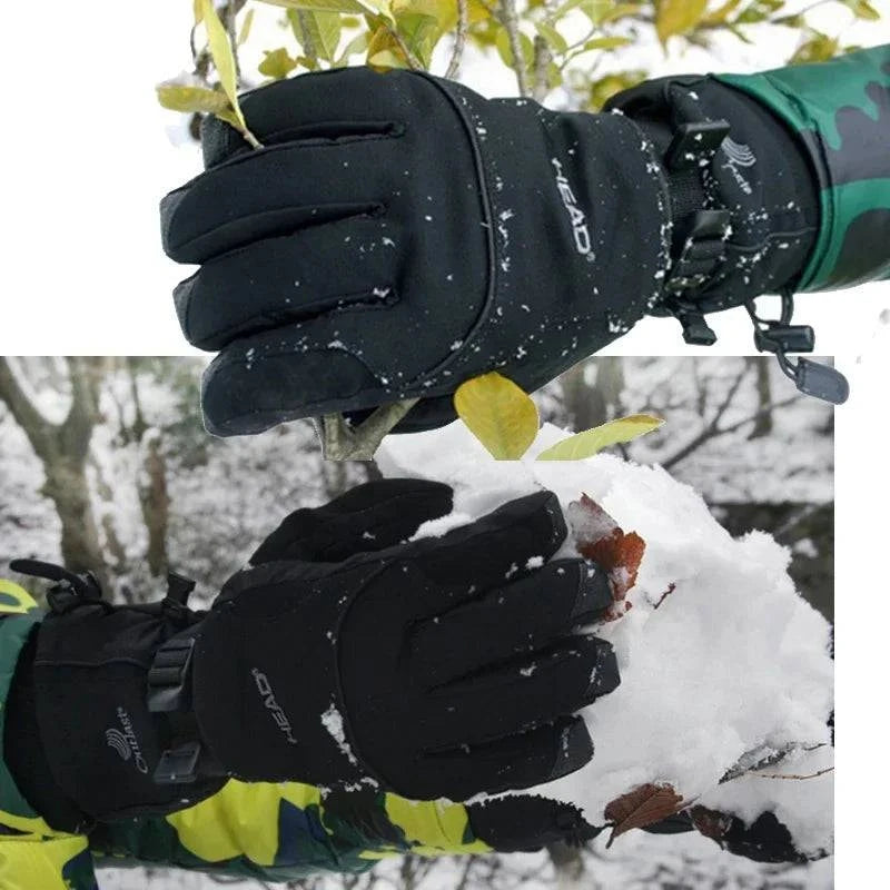 1pair Black Snow Ski Gloves Waterproof -30 Winter Warm Snowboard Gloves Men Women Motocross Windproof Cycling Motorcycle HEAD - PST PS Tradings