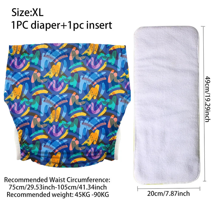 Ice Silk Adult Cloth Disaper Waterproof Old Man's Diaper Pants Reusable Diapers Trouser Pocket Anti-leak Breathable Nappy Pads - PST PS Tradings