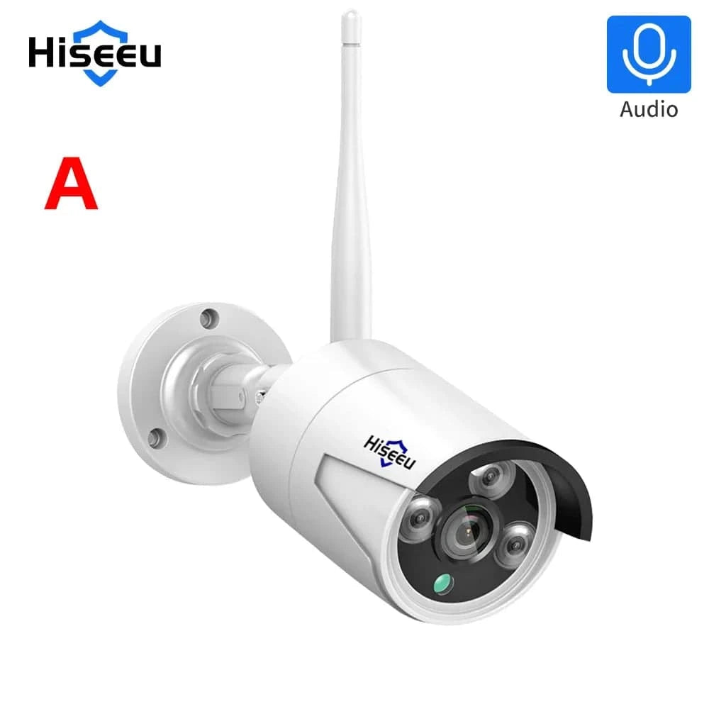 Hiseeu 1536P Wireless IP Camera 3.6mm Lens Waterproof Security WiFi Camera for Hiseeu Wireless CCTV System Kits IP Pro APP View - Property & Safety Tradings