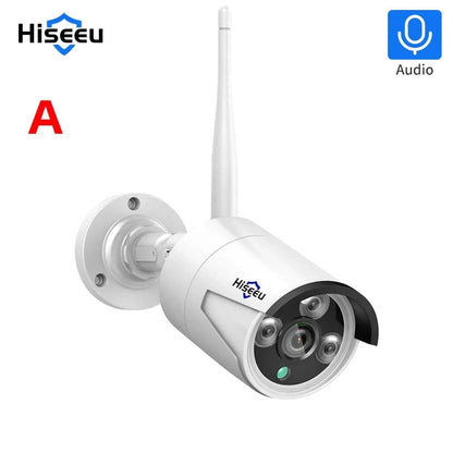 Hiseeu 1536P Wireless IP Camera 3.6mm Lens Waterproof Security WiFi Camera for Hiseeu Wireless CCTV System Kits IP Pro APP View - Property & Safety Tradings