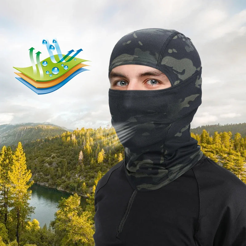 Camouflage Balaclava Full Face Breathable Full Face Scarf Mask Hiking Cycling Hunting Bike Head Cover Tactical Airsoft Cap Men - PST PS Tradings