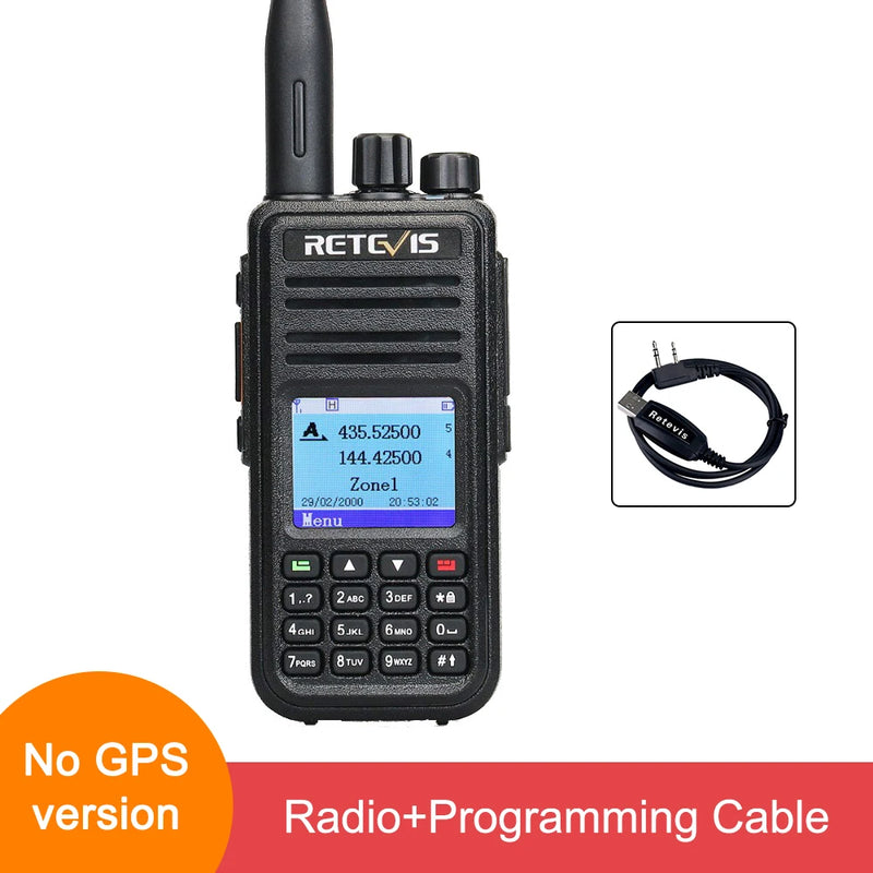 Retevis RT3S Walkie Talkie DMR Радио UHF VHF Цифровая любительская радиостанция 5 Вт Дальнего действия Любительские радиостанции Рации Профессиональный GPS