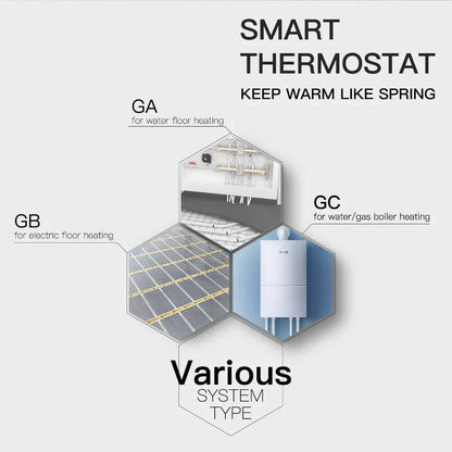 MOES WiFi Water/Electric Floor Heating Thermostat Gas Boiler Temperature Controller Smart Alexa tuya Google Voice zigbee Control - Property & Safety Tradings