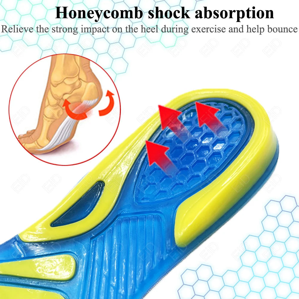 EiD Silicon Gel Insoles Foot Care for Plantar Fasciitis orthopedic Massaging Shoe Inserts Shock Absorption Shoe pad Unisex